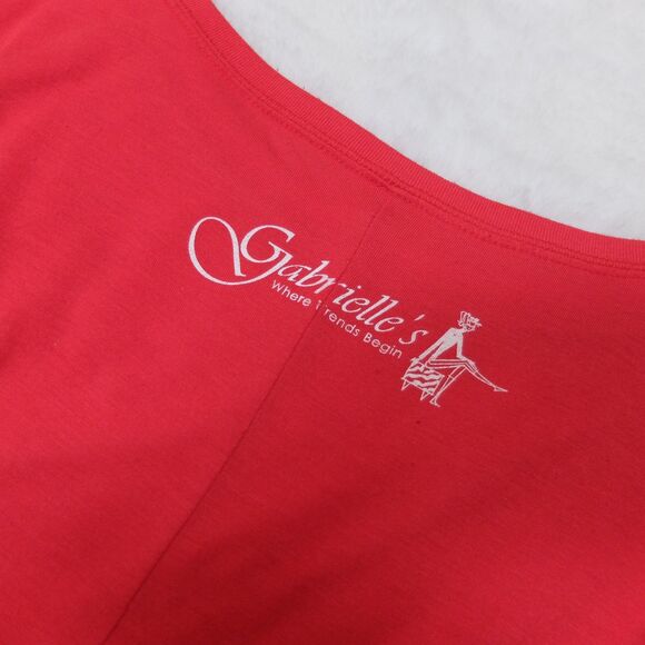 Gabrielle's Red Reindeer Long Sleeve Top Size Large - Picture 4 of 5